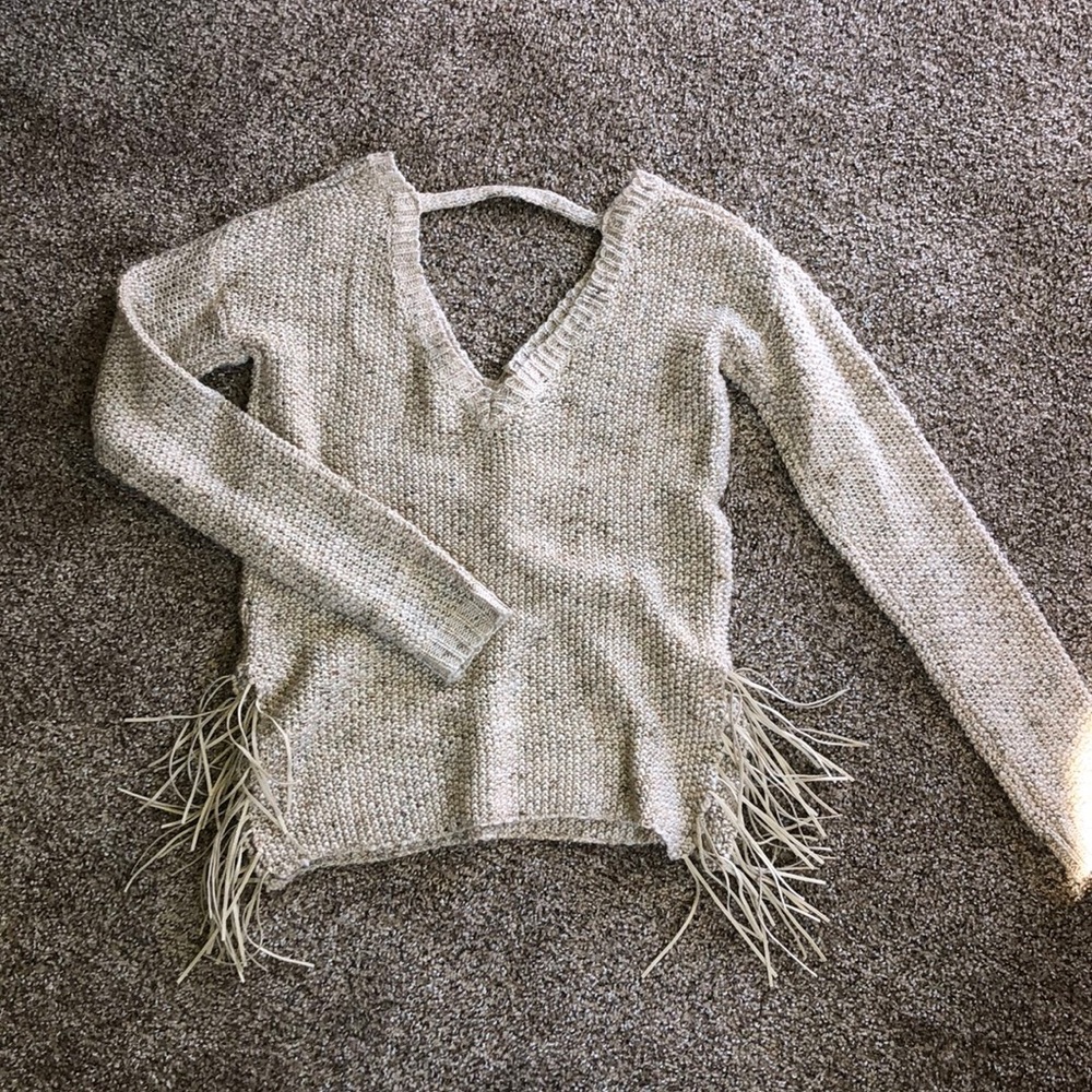 Fringe Buckle Sweater